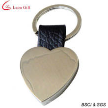 Blank Metal Leather Keychain for Gift (LM1535)